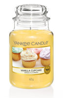 Yankee Candle Duftkerze im Glas (groß) VANILLA CUPCAKE - Kerze mit Brenndauer bis zu 150 Stunden