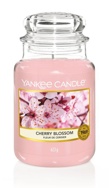 Yankee Candle Duftkerze im Glas (groß) CHERRY BLOSSOM - Kerze mit Brenndauer bis zu 150 Stunden