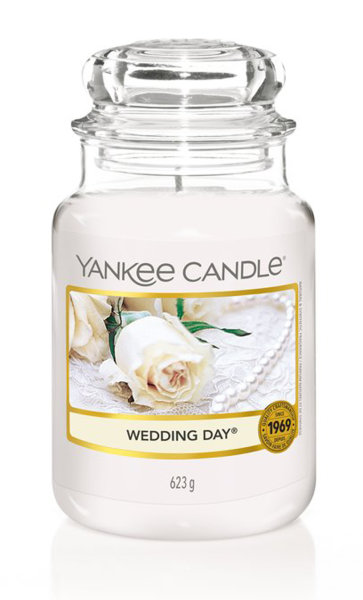 Yankee Candle Duftkerze im Glas (groß) WEDDING DAY - Kerze mit Brenndauer bis zu 150 Stunden