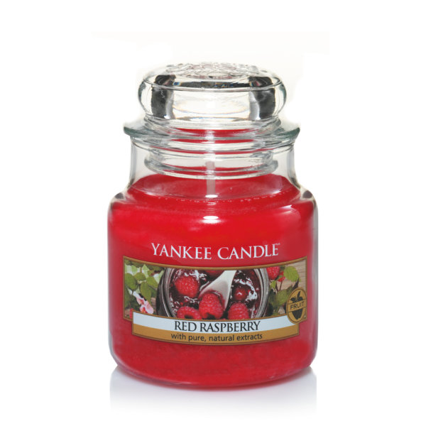 Yankee Candle Duftkerze im Glas (klein) RED RASPBERRY - Kerze mit Brenndauer bis zu 30 Stunden