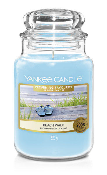 Yankee Candle Duftkerze im Glas (groß) BEACH WALK -Returning Favourites (Limited Edition)