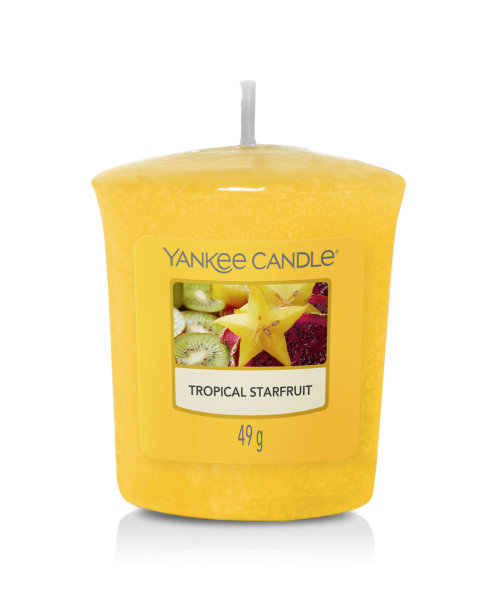 Yankee Candle Votivkerze TROPICAL STARFRUIT - Kerze mit Brenndauer bis zu 15 Stunden