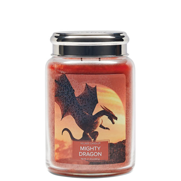 Mighty Dragon Duftkerze im Glas (groß) Village Candle - Fantasy Edition - 2-Docht Kerze