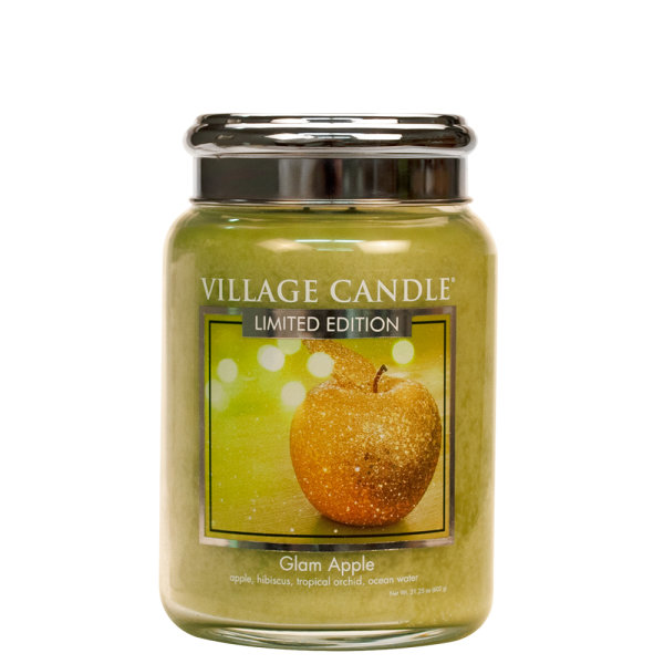 Glam Apple Duftkerze im Glas (groß) Village Candle - Limited Edition - 2-Docht Kerze