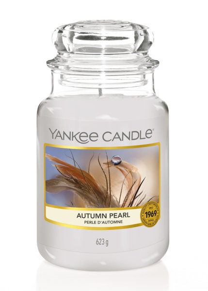 Yankee Candle Duftkerze im Glas (groß) AUTUMN PEARL - Kerze mit Brenndauer bis zu 150 Stunden