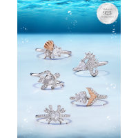 Duftkerze By The Sea (mit Ring) Charmed Aroma, Kerze maritimes Motiv mit Schmuck  XS (Gr. 50)