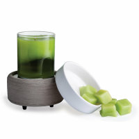 Candle Warmers Elektrische Duftlampe Gray 2in1  für Duftwachs / Wax Melts und als Kerzenständer