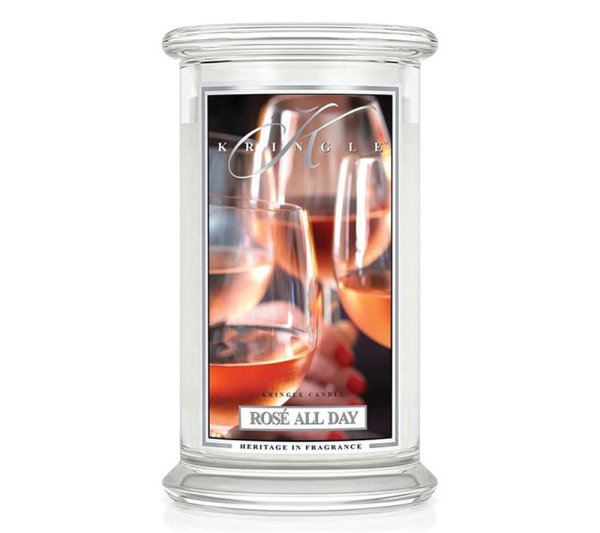 Kringle Candle ROSÉ ALL DAY Duftkerze im Glas (groß) 2-Docht Kerze