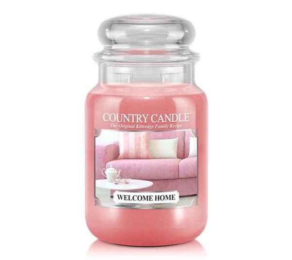 Country Candle WELCOME HOME Duftkerze im Glas (groß), Limited Edition, 2-Docht Kerze