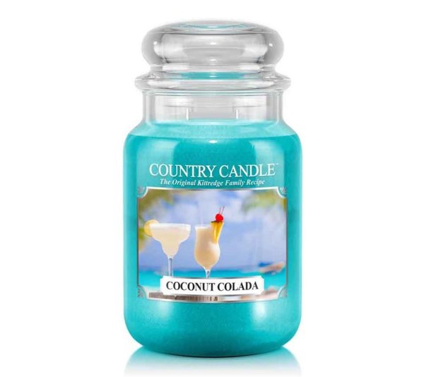 Country Candle COCONUT COLADA Duftkerze im Glas (groß), Limited Edition, 2-Docht Kerze