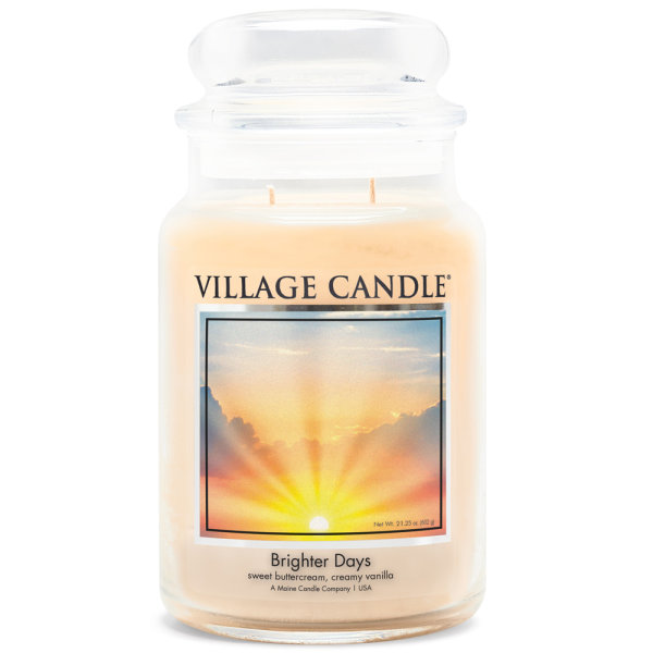 Brighter Days Duftkerze im Glas (groß) Village Candle - Unity Collection imTradition Jar - 2-Docht Kerze