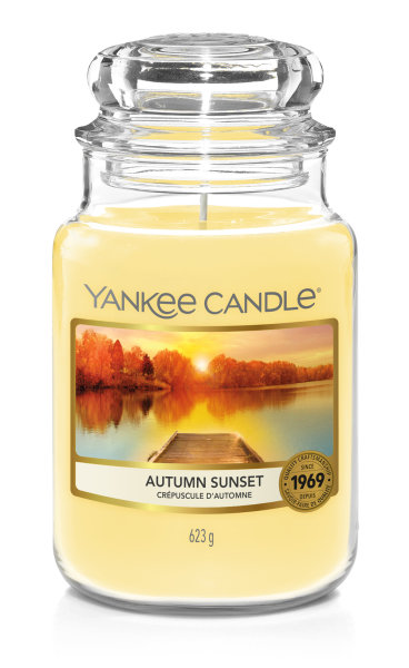 Yankee Candle Autumn Sunset Duftkerze im Glas (groß) Housewarmer, 30, | 