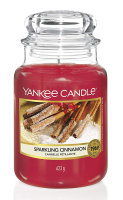 Yankee Candle Sparkling Cinnamon Duftkerze im Glas (groß) - Housewarmer Kerze mit Brenndauer bis zu 150 Stunden