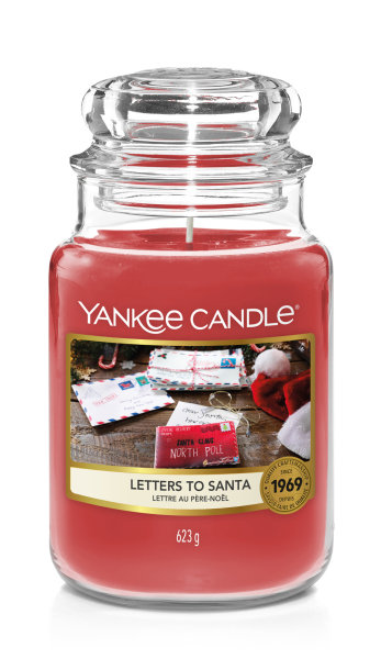 Yankee Candle Letters to Santa Duftkerze im Glas (groß) - Housewarmer Kerze mit Brenndauer bis zu 150 Stunden