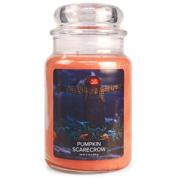 Pumpkin Scarecrow Duftkerze im Glas (groß) Village Candle - Fantasy Edition - Halloween Kerze