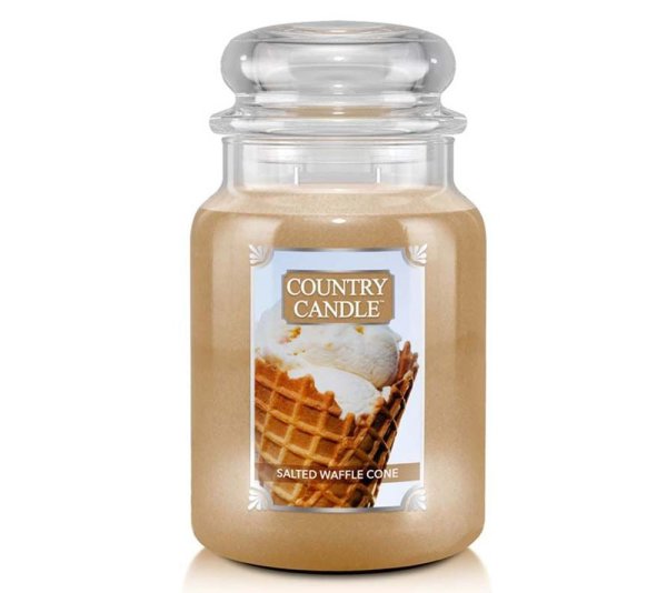 Country Candle SALTED WAFFLE CONE Duftkerze im Glas (groß)  2-Docht Kerze