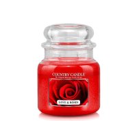Country Candle LOVE & ROSES Duftkerze im Glas...
