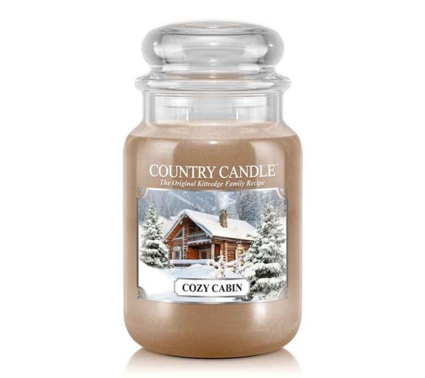 Country Candle COZY CABIN Duftkerze im Glas (groß)  2-Docht Kerze