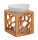 Keramik Duftlampe mit Bambusgestell - Verdunster, Aromalampe für Duftöl und Duftwachs