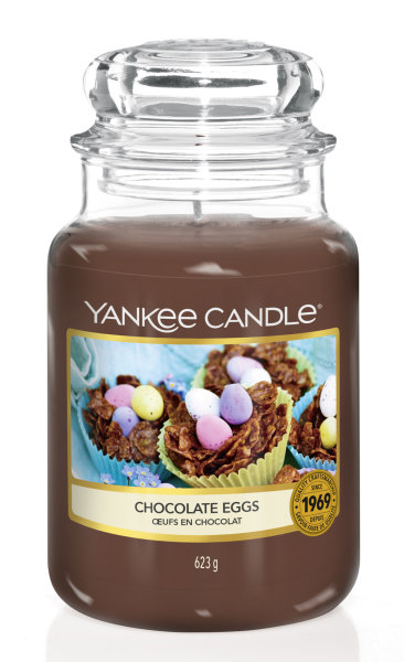 Yankee Candle Chocolate Eggs Duftkerze im Glas (groß) - Housewarmer Kerze Oster Kollektion 