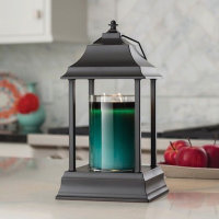 Candle Warmers Carriage Laterne (Metall, schwarz) Kerzenwärmer, Lampe für Duftkerzen im Glas