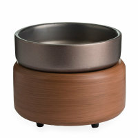 Candle Warmers Elektrische Duftlampe Pewter Walnut 2in1...