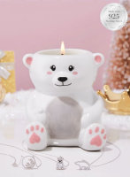 Duftkerze Polar Bear Queen mit Kette von Charmed Aroma, Eisbär, Kerze mit Schmuck (Halskette)