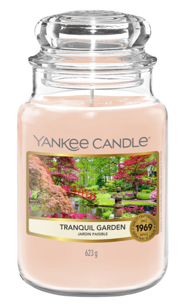Yankee Candle Duftkerze im Glas (groß) TRANQUIL GARDEN - Kerze mit Brenndauer bis zu 150 Stunden