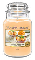 Yankee Candle Duftkerze im Glas (groß) MANGO ICE CREAM - Kerze mit Brenndauer bis zu 150 Stunden