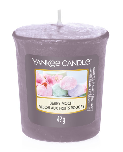 Yankee Candle Votivkerze BERRY MOCHI - Kerze mit Brenndauer bis zu 15 Stunden