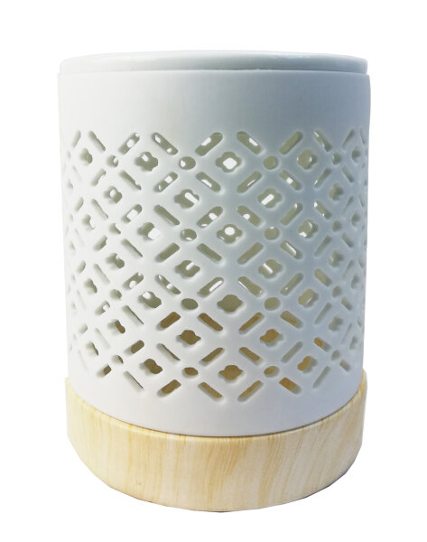 JRose Duftlampe Aus Keramik – Herz-Muster, Für Aromatherapie, Ca. 7x9 Cm, In 4 Farben