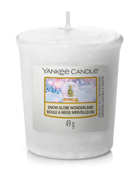 Yankee Candle Votivkerze SNOW GLOBE WONDERLAND - Kerze mit Brenndauer bis zu 15 Stunden