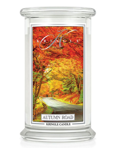 Kringle Candle AUTUMN ROAD Duftkerze im Glas (groß)  2-Docht Kerze