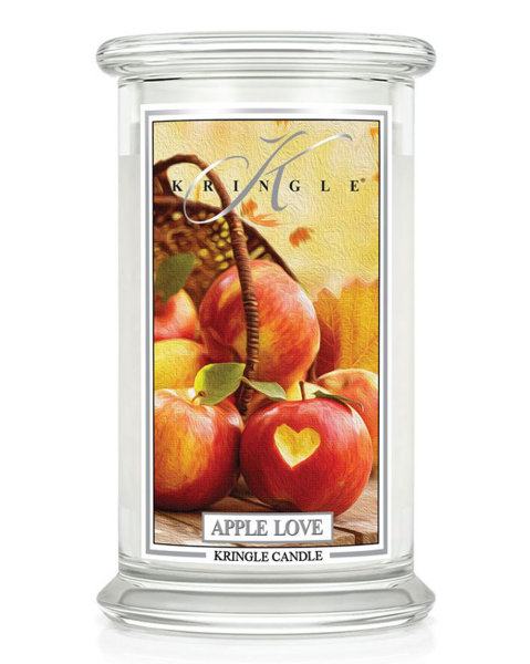 Kringle Candle APPLE LOVE Duftkerze im Glas (groß)  2-Docht Kerze