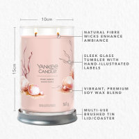 Yankee Candle Duftkerze im Tumbler Glas (groß) PINK SANDS - Kerze mit Brenndauer bis zu 90 Stunden