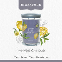 Yankee Candle Duftkerze im Tumbler Glas (groß) BLACK TEA & LEMON - Kerze mit Brenndauer bis zu 90 Stunden