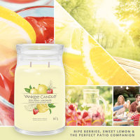 Yankee Candle Duftkerze im Glas (groß) ICED BERRY LEMONADE - Kerze mit Brenndauer bis zu 90 Stunden