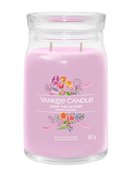 Yankee Candle Duftkerze im Glas (groß) HAND TIED BLOOMS - Kerze mit Brenndauer bis zu 90 Stunden