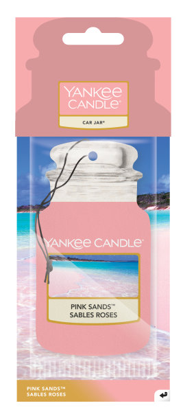 Auto Duft, Lufterfrischer PINK SANDS - Yankee Candle Car Jar Paper, Raumduft, Autoduft