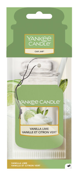 Auto Duft, Lufterfrischer VANILLA LIME - Yankee Candle Car Jar Paper, Raumduft, Autoduft