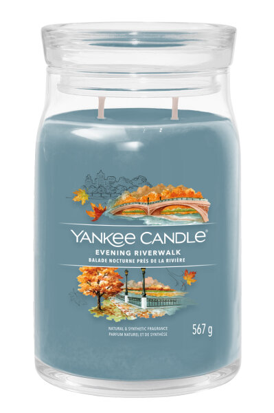 Yankee Candle Duftkerze im Glas (groß) EVENING RIVERWALK - Kerze mit Brenndauer bis zu 90 Stunden