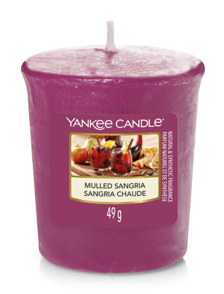 Yankee Candle Votivkerze MULLED SANGRIA - Kerze mit Brenndauer bis zu 15 Stunden