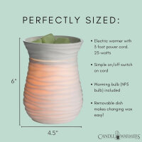 Candle Warmers Elektrische Duftlampe Harmony aus Bisquit Porzellan für Duftwachs / Wax Melts
