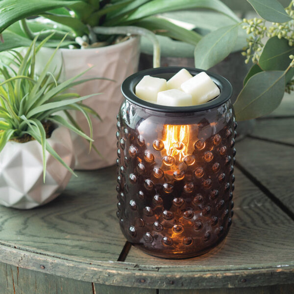 Candle Warmers Edison Smokey Hobnail: beleuchtete Duftwachs-Lampe