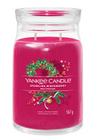 Yankee Candle Duftkerze im Glas (groß) SPARKLING WINTERBERRY - Kerze mit Brenndauer bis zu 90 Stunden