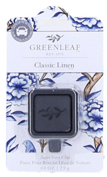 Auto Duft, Lufterfrischer Greenleaf CLASSIC LINEN -  Raumduft, Autoduft, Auto Clip