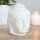 Duftlampe Ölbrenner Buddhakopf, weiss - Buddha Wachswärmer, Verdunster, Duftlampe, Aromalampe für Duftöl und Duftwachs, Deko
