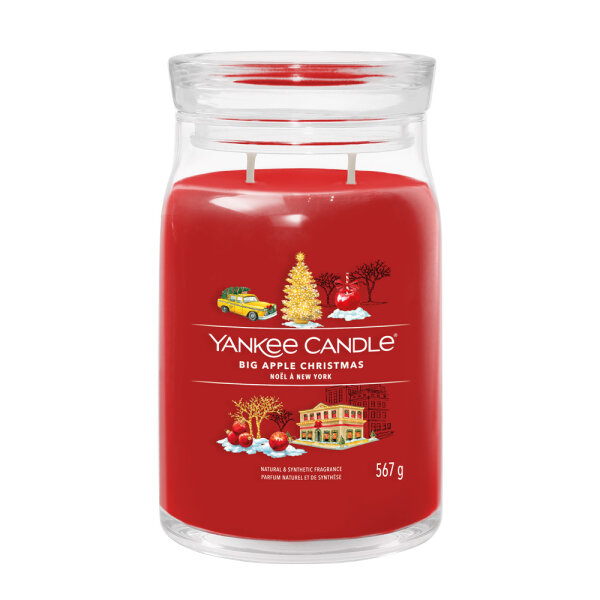 Big Apple Christmas - Yankee Candle Signature Duftkerze im Glas (groß) - Kerze mit Brenndauer bis zu 90 Stunden