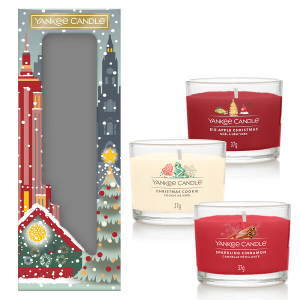 Yankee Candle Weihnachtsgeschenkset 2024 (3 Mini Kerzen im Glas)