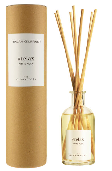 The Olphactory Diffuser WHITE MUSK #relax Raumduft 100 ml - Lufterfrischer, Duftstäbchen, Raum Duft, Verdunster